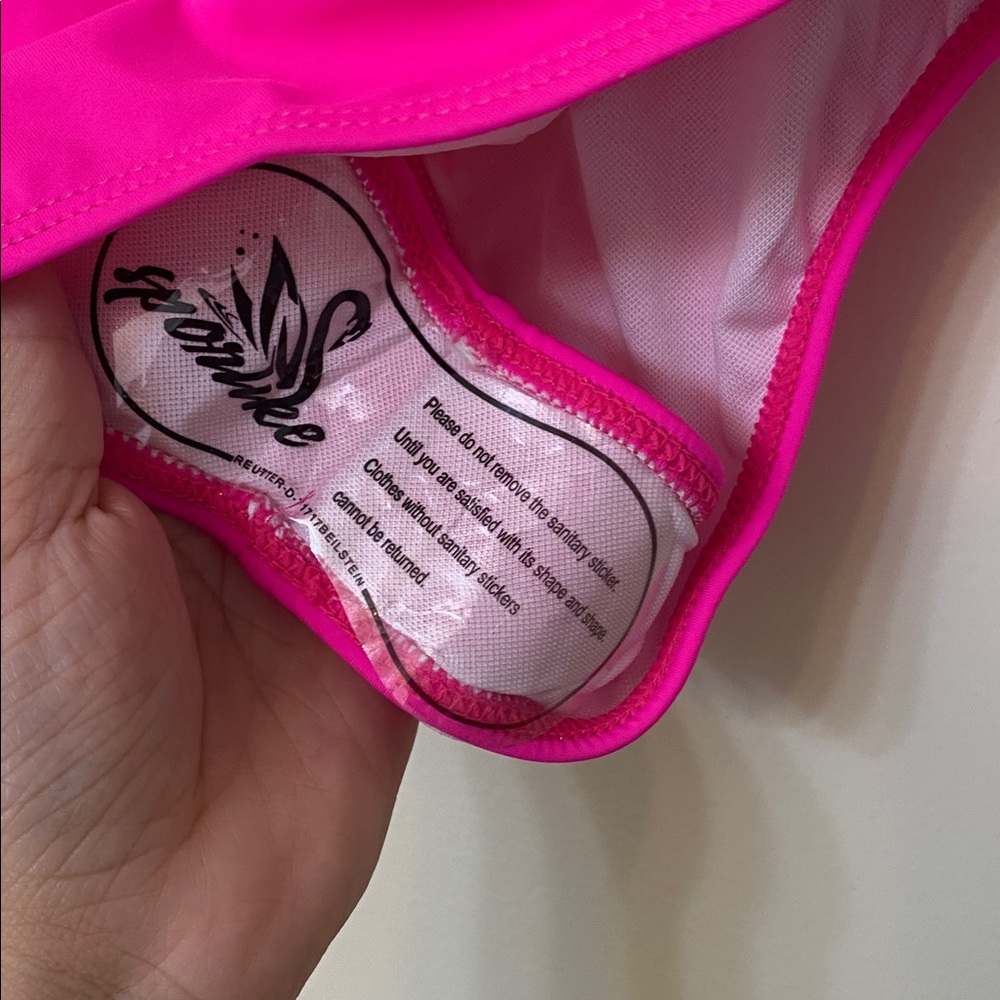 Pink Ruffled One-Piece Swimsuit - Picture 5 of 6